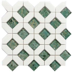 Customized White Stone Kitchen Backsplash Bathroom Marble Stone Mosaic Tiles for wall and floor