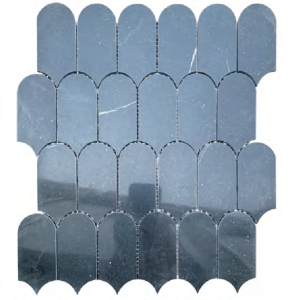 Arch Shaped Marble Mosaic Black White Natural Stone Mosaic Tile for Wall and Floor