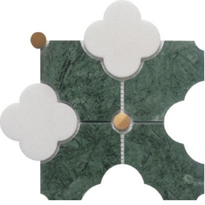 Natural Stone Waterjet Flower Patterns Mosaic Bathroom mosaic marble tile