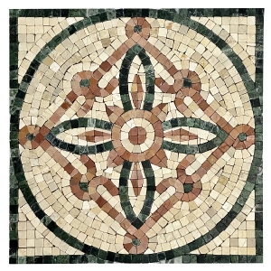 Customrized Handmade Tile Beige Gray Marble Decorative Pattern Stone Art Mural For Floor Wall Garden Project