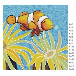 Customized design swimming pool tiles hanmade assembled dolphin design glass ceramic mosaic pool tiles