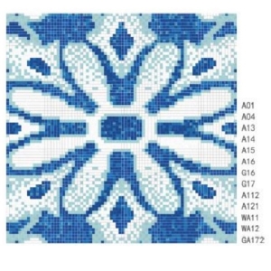 Customized design swimming pool tiles hanmade patterns art glass ceramic mosaic pool tiles