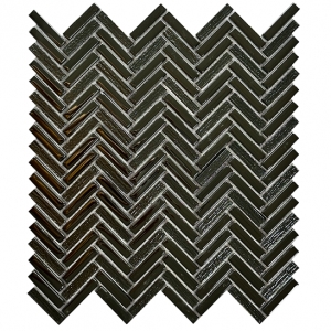 Arrow golden glass tile electroplated sliver crystal glass mosaic wall tile