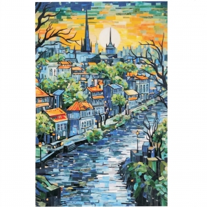 art mural mosaic tile customize colored glass mosaic wall art tile