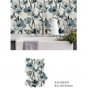 New Design Handmade cutting stained glass colored mosaic art wall mural