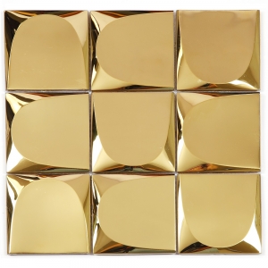 Luxry Gloden Metal Mosaic Tile Copper Stainless Steel Wall Decoration Tiles